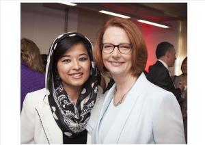 Najeeba with former Prime Minister Julia Gillard