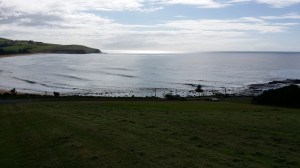 Waves rolling in at Werri